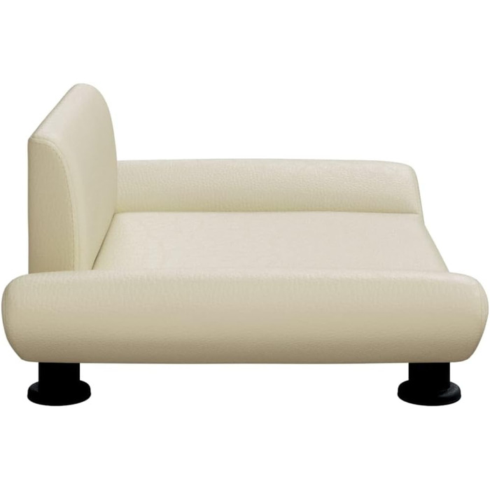 Крісло-ліжко для собак та котів, штучна шкіра, водовідштовхувальне, 70x45x28 см, кремове