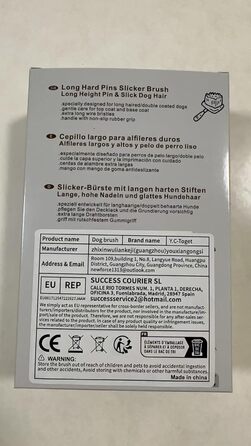 Щітка-гребінець Doodle & Pudel для грумінгу, екстра довгі металеві зубці 27 мм, велика сликер-щітка для голдендудлів, пуделів, середніх і довгошерстих собак, для щоденного догляду, видалення шерсті та бруду