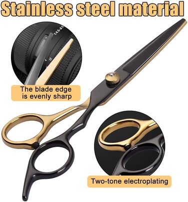 Набір ножиць для грумінгу собак, 7-в-1: ножиці з нержавіючої сталі з безпечними закругленими кінцями, ножиці для стрижки шерсті собак, ножиці для грумінгу котів та собак