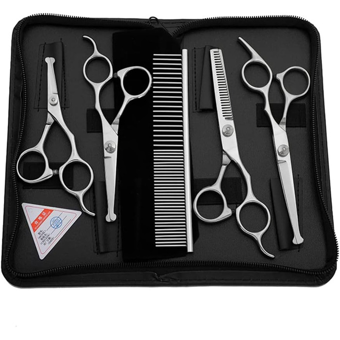Набір для стрижки шерсті домашніх тварин: ножиці для грумінгу собак та котів з безпечними закругленими кінцями