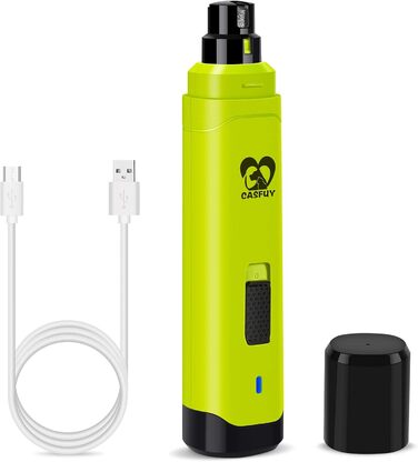 Електричний точилка для кігтів собак Casfuy - професійний, 2 швидкості, акумуляторний. Безпечна догляд за кігтями для собак та котів, малих та середніх порід