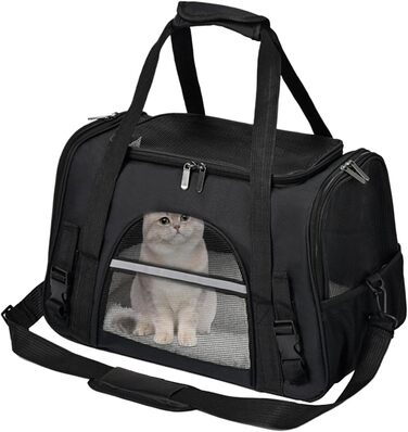 Чорна переносна сумка-рюкзак для собак - трансформер, для маленьких цуценят, складна, легка | Переноска для собак, рюкзак для собак