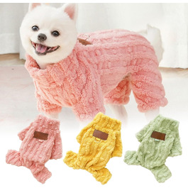 Тепла зимова куртка для собак, пуловер, флісовий костюм на осінь-зиму, для чотирилапих, теплий та м'який, костюм для цуценят, затишний одяг для маленьких та середніх розмірів (A, XS) XS A