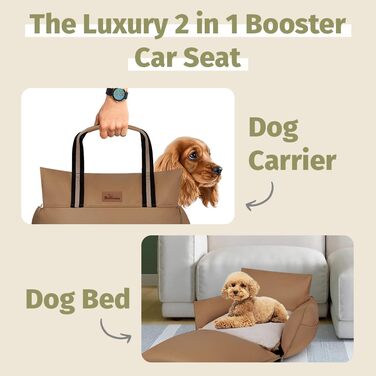 Водонепроникне ліжко-підвищення для собак в авто, переноска для собак, мокка