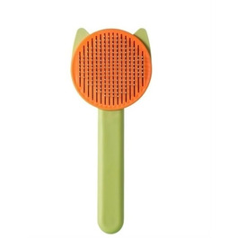 Гребінець для собак та котів зі сталевими голками, зелений - аксесуар для грумінгу