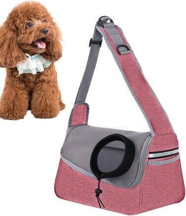 Сумка-переноска для тварин: для котів та собак, рожево-сіра-блакитна, 36x21x19 см