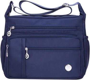 Сумка для собак маленьких порід 2023, нейлонова, зручна для носіння на плечі, велика місткість, водонепроникна, з шкіряними ремінцями та застібкою, темно-синій колір