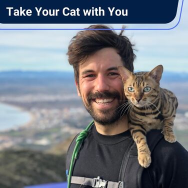 Шлейка та поводок Houdini™ для котів, набір для прогулянок Bengal, розмір M, м'яка сітчаста тканина