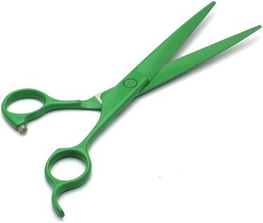 Ножиці для собак, вигнуті, професійні, набір BeautyScissors, для стрижки шерсті тварин (зелені)