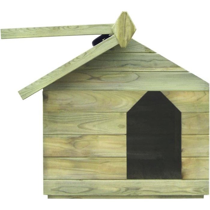 vidaXL Будка для собаки з імпрегнованої сосни, дах, 75x78x65 см