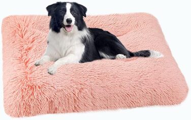 М'яке собаче ліжко SOAI XXL з ортопедичною підтримкою, рожеве (122x83 см)