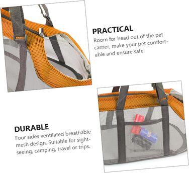 Сумка-переноска для тварин Toddmomy Mesh: дихаюча, для собак та котів, легка, складається, велика для цуценят та маленьких тварин