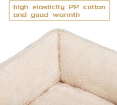 Килимок для котів та собак Hollypet, м'який лежак для тварин, 55x45x15 см, бежевий