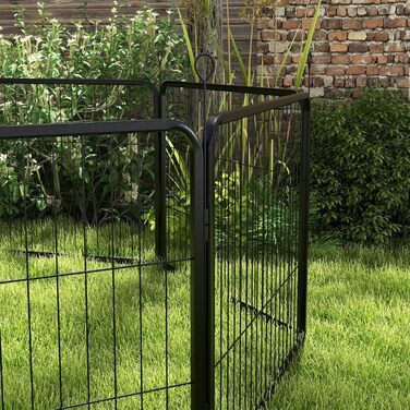 Клітка-загон для цуценят PawHut - металева, 80 x 60 см, чорна