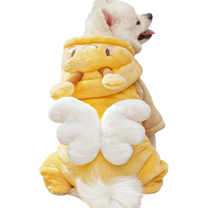 Жовтий флісовий светр для собак – теплий одяг для малих, середніх та великих порід, для дому, прогулянок та подорожей