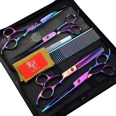 Набір для грумінгу тварин: ножиці, тример, гребінець. Підходить для собак, котів та інших домашніх улюбленців