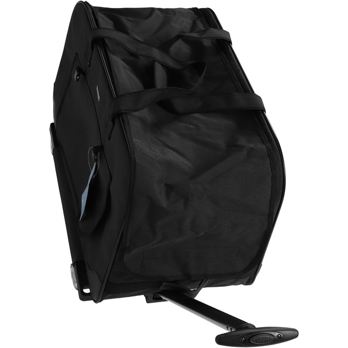 Транспортна переноска для собак, складана, велика, з колесами та телескопічною ручкою. Підходить для котів та собак вагою до 17,5 кг (чорна)