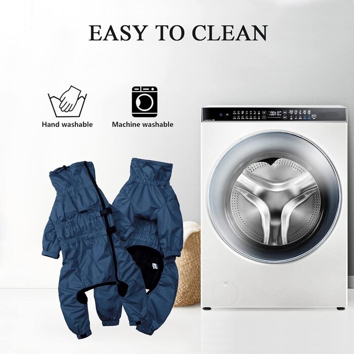 Зимовий костюм для собак з ніжками, водонепроникний, вітронепроникний, з флісовою підкладкою, світловідбиваючий, для маленьких та середніх собак (3XL, Синій)