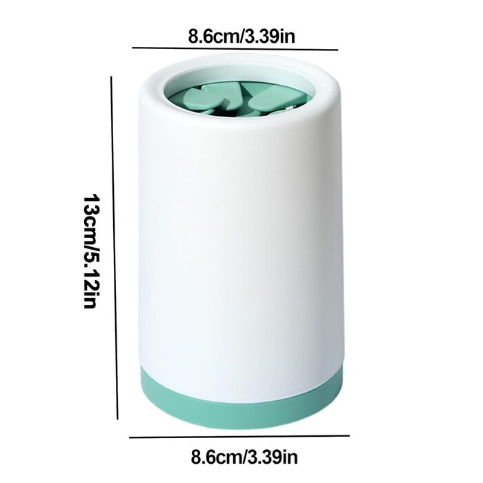 Очищувач лап для собак Hogvinnatil – мийка лап для собак, очищувач бруду, щітка для собак, машина для миття лап, екологічний (зелений, Pe)