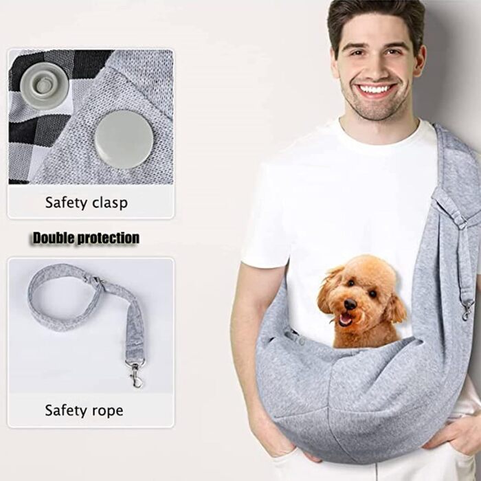 Тканинна переноска для собак та котів, сіра, до 4,5 кг, для прогулянок та активного відпочинку