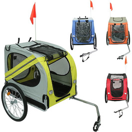 Причіп для собак на велосипед 3в1, переноска для тварин, причіп-трансформер для велосипеда та джоггінгу, до 40 кг (137 x 73 x 90 см, жовто-сірий)