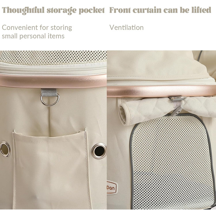 Візок для собак та котів на 2 тварин, знімний багажник, складний, 4 колеса, для подорожей та кемпінгу