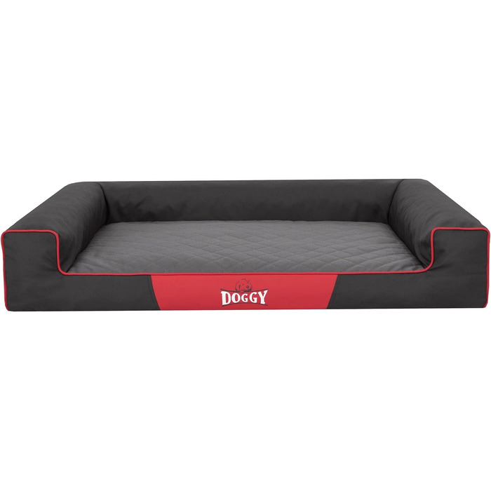 Килимок для собак, лежанка для собак, XL, 80x55 см, чорний з сірою матрацом