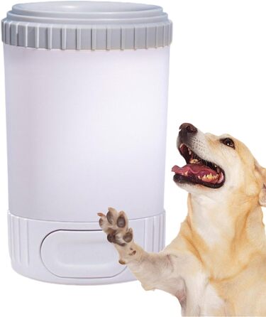 Миска-мийка для лап собак, автоматична силіконова щітка для лап, інструмент для догляду за тваринами (сіра)