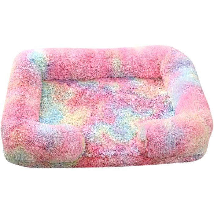 Килимок для собак великих порід, неслизький, для котів середніх порід, класичний, миючий, пухнастий, м'який, для балкона, вітальні, подорожей (Кольоровий, M)