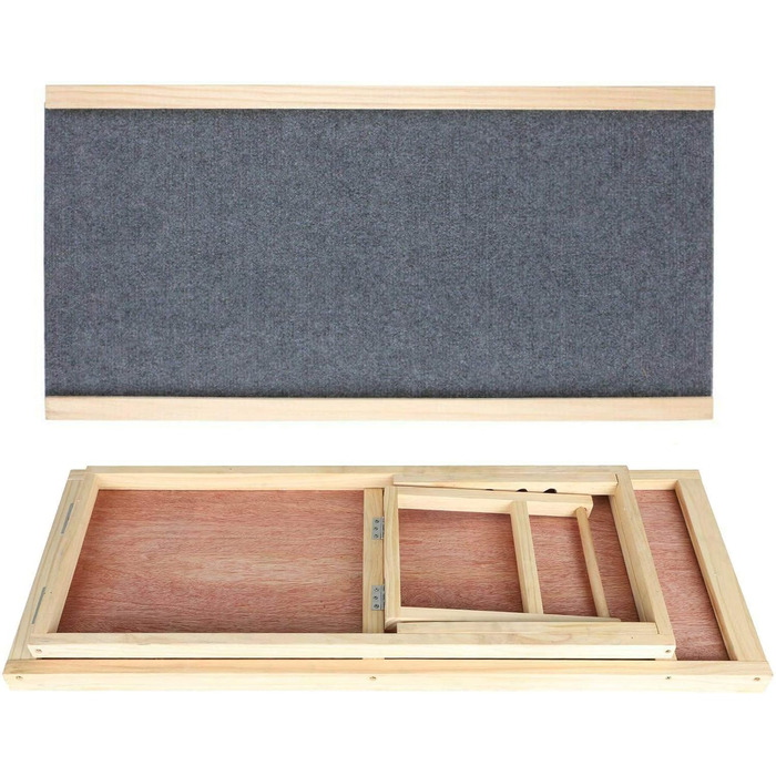 Рампа для собак DayPlus – пандус для авто, ліжка, дивану. З антиковзким покриттям, для великих собак до 150 кг, дерев'яна, складана (70x35cm)