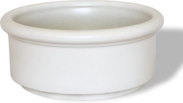 Велика миска для собак 3 л з якісної кераміки 28x11 см, біла