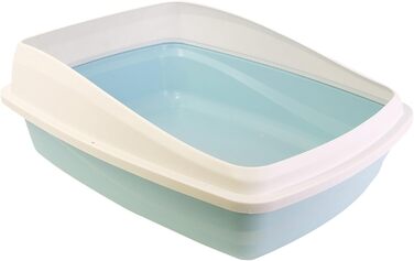 Лоток для котів Catit з бортиком, 43 x 57 x 19 см, блакитно-сірий