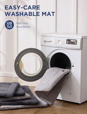 Килимок для собак Joydeco 74x53 см - двосторонній, з флісу, для переносок та кліток. Підходить для середніх та маленьких собак. Темно-сірий колір