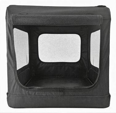Складана переносна клітка для собак, 70x52x50 см, чорна. Клітка-переноска для автомобіля, 5 вікон