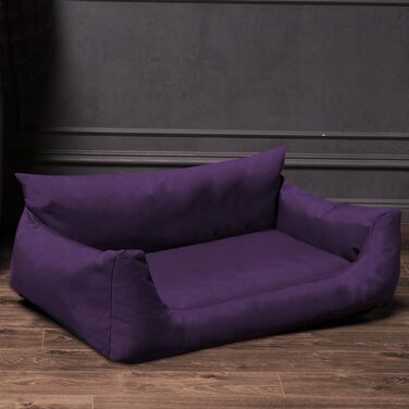 Tierlando® NEMO - лежанка для собак з оксфорду 600D, з м'якою знімною матрацом та пральним чохлом, для собак середніх та маленьких порід, 65x50 см, фіолетовий колір