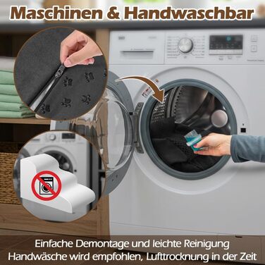 Сходинка для собак Eukue 3 сходинки, для маленьких собак та котів, портативна рампочка для ліжка та дивану, з високощільним шаром піни та чохлом, чорного кольору