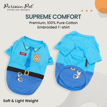 Костюм поліцейського для собак Parisian Pet Officer Woof, розмір L | Веселий костюм на Хелловін для тварин