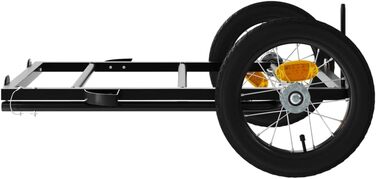 Причіп для собак, велосипедний причіп, причіп для джогінгу, чорний 122x53x28 см, сталь