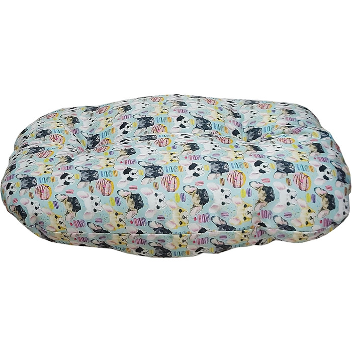 М'яке лежаче ліжко для собак та котів Ovales – Комфортний килимок для тварин, Made in Italy, блакитний (Chiwa)