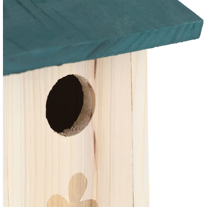 Кормушка для птахів Relaxdays з отвором 35 мм, на кришці, для синиць та зябликів, підвісна, зелений колір