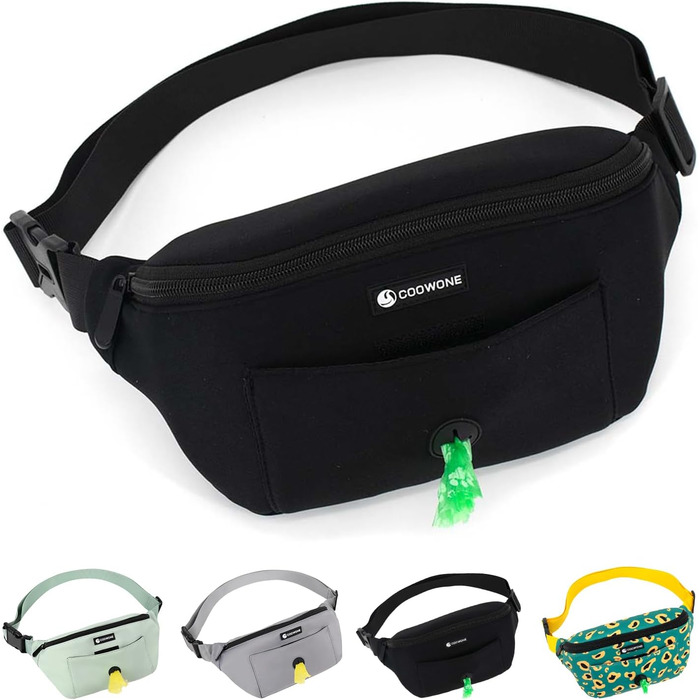 Сумка для собак, кишенька для ласощів з тримачем для відходів, регульований поясний ремінь, сумка на животі для жінок, чоловіків, проста у використанні для дресирування цуценят, подарунок для любителів собак, чорна