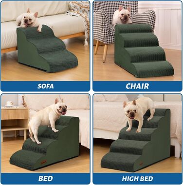 Сходинка для собак та котів Stufige - 5 сходинок, 22.2'H, зелений