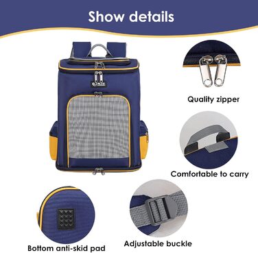 Рюкзак для собак та котів PETCUTE, дихаючий, з висувною підстилкою, прозоре вікно, складаний, з безпечним шнуром, для подорожей, Malachitgrün+Weiß