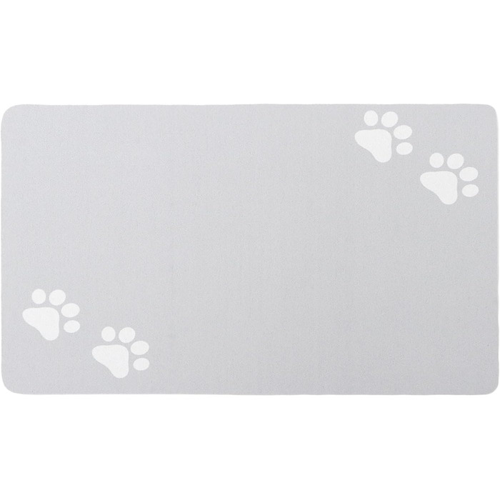 Килимок під миску для собак та котів, суперпоглинаючий, нековзний, миючий, 40x60 см (Світло-сірий)