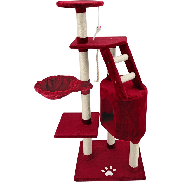 Дряпак для котів Beltom® Kratzbaum з платформою для ігор, 120 см (Вишневий)