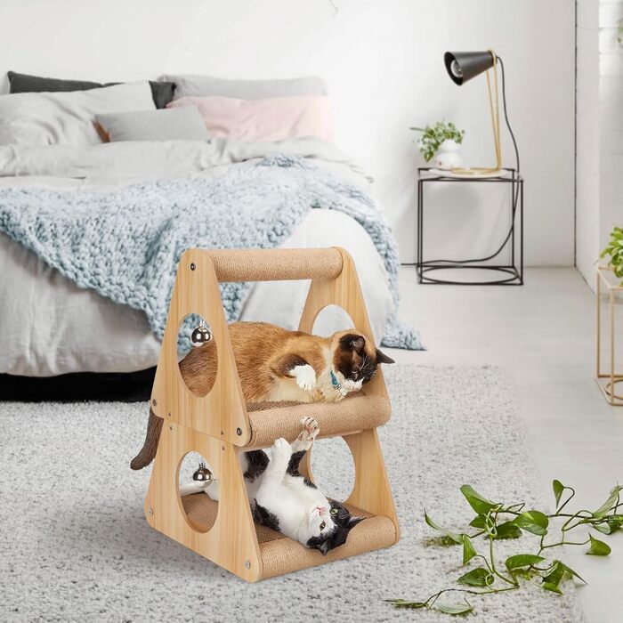 Кігтеточка Ownpets для котів, будиночок, 54 см, багатофункціональна, екологічна, стабільна, ідеальна для відпочинку та заточування кігтів