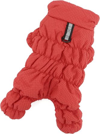 Зимовий теплий комбінезон для собак, тепла куртка-комбінезон для маленьких собак, флісова підкладка, водонепроникний, для Yorkie, Chihuahua, зелений (XL, червоний)