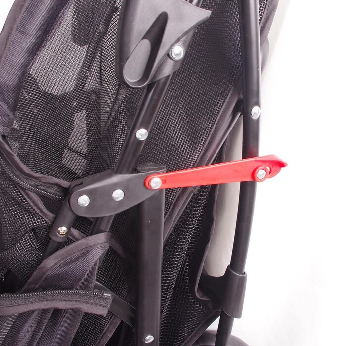 Чотирьохколісний візок для тварин FourPaw з повним оглядом, з замком, для котів та собак, з кошиком для зберігання та тримачем для напоїв