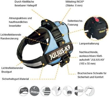Шлейка для собак K9, розмір L/1, червона