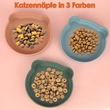 3 миски для котів: годівниця, миска для води, силіконові миски для котів, миски для сухого та вологого корму